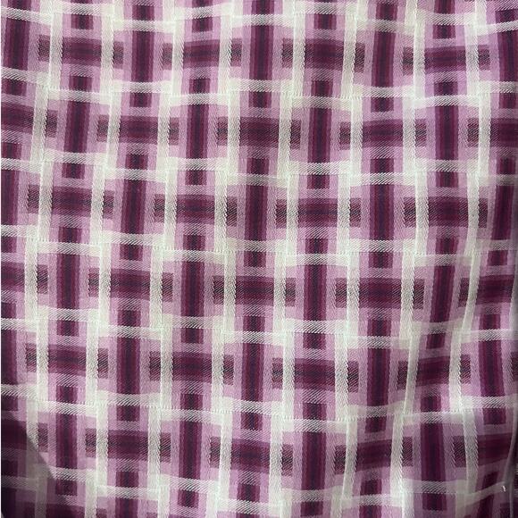 Tallia Men’s Purple Geometric Check Dress Casual Shirt, M - Picture 2 of 4